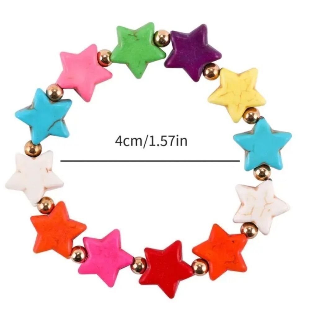 Rainbow Colorful Star Bracelet For Kids And Adults - Picture 6 of 9